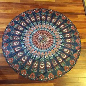 NWT Peacock Beach/Yoga/Picnic Throw/Wall Tapestry